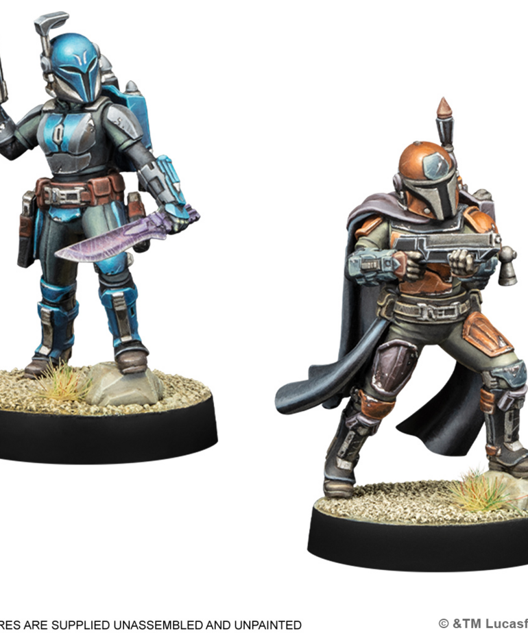 Atomic Mass Games - AMG Star Wars: Legion - Customizable Mandalorian Leader & Hunter