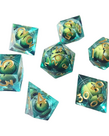 Chronicle RPG Accessories - CHR Chronicle RPG Accessories - Polyhedral 7-Die Set - ICU Liquid Core Green