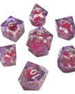 Chronicle RPG Accessories - CHR Chronicle RPG Accessories - Polyhedral 7-Die Set - Sparkle Liquid Core Magenta