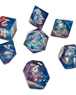 Chronicle RPG Accessories - CHR Chronicle RPG Accessories - Polyhedral 7-Die Set - Nebula Liquid Core Pink Blue
