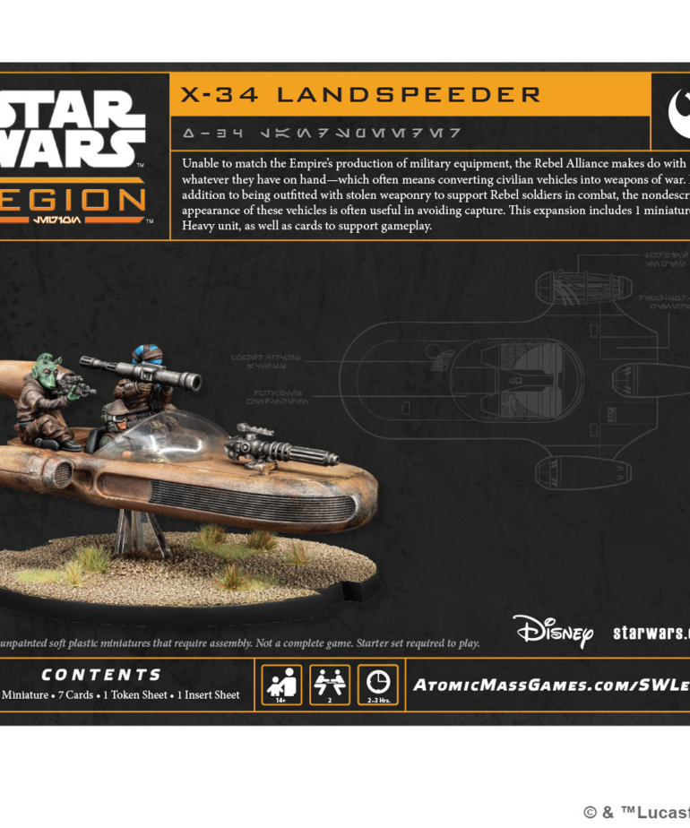 Atomic Mass Games - AMG Star Wars: Legion - X-34 Landspeeder