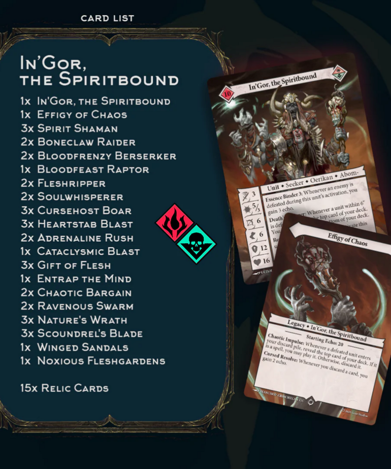 Malediction Malediction - Seeker Deck - InGor, The Spiritbound