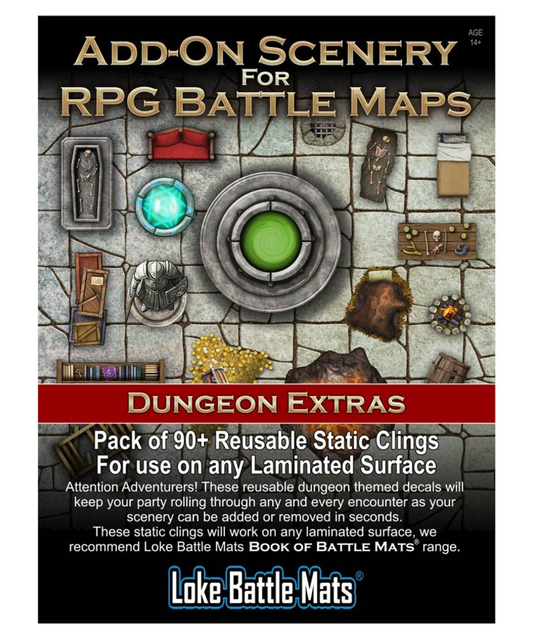 Loke Battlemats - LBM Loke BattleMats - Add On Scenery for RPG Maps - Dungeon Extras