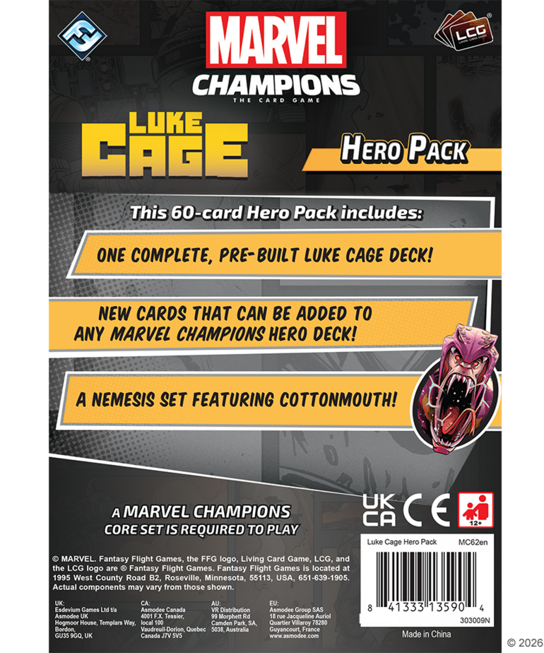 Fantasy Flight Games - FFG PRESALE Marvel Champions: The Card Game - Luke Cage Hero Pack 08/21/2026