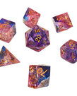 Chronicle RPG Accessories - CHR Chronicle RPG Accessories - Polyhedral 7-Die Set - Resin Dice - Pink Blue Nebula