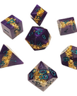 Chronicle RPG Accessories - CHR Chronicle RPG Accessories - Polyhedral 7-Die Set - Resin Dice - Purple Goldvein