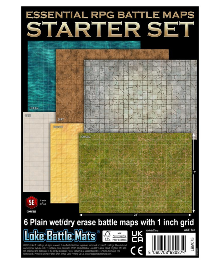 Loke Battlemats - LBM Loke BattleMats - Essential RPG Battle Maps Starter Set