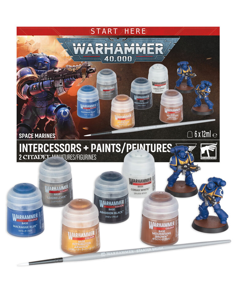 Games Workshop - GAW Warhammer 40K - Space Marines - Intercessors & Paints