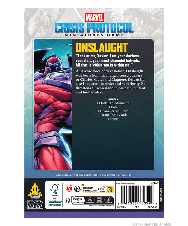 Atomic Mass Games - AMG PRESALE Marvel: Crisis Protocol - Onslaught 09/25/2026