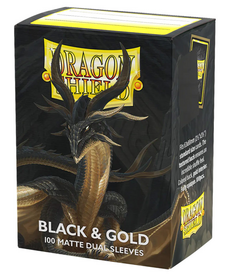 Arcane Tinmen - ATM Dual Matte Card Sleeves - Black & Gold (100)