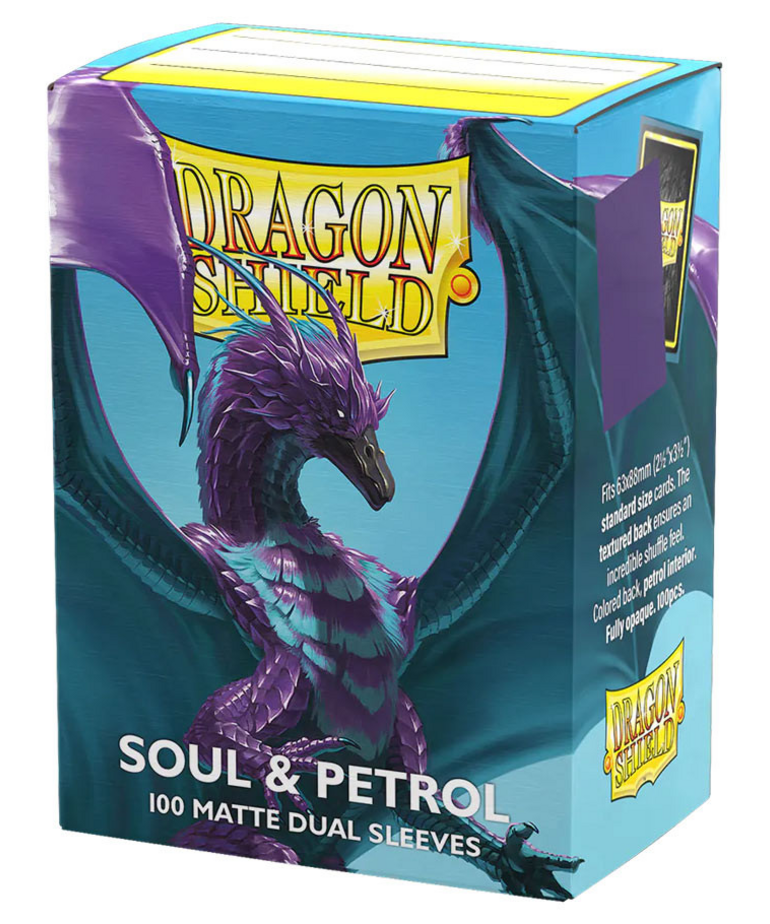 Arcane Tinmen - ATM Dragon Shield - Dual Matte Card Sleeves - Soul & Petrol (100)