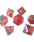 Chronicle RPG Accessories - CHR Chronicle RPG Accessories - Polyhedral 7-Die Set - Sparkle Liquid Core Red Candy