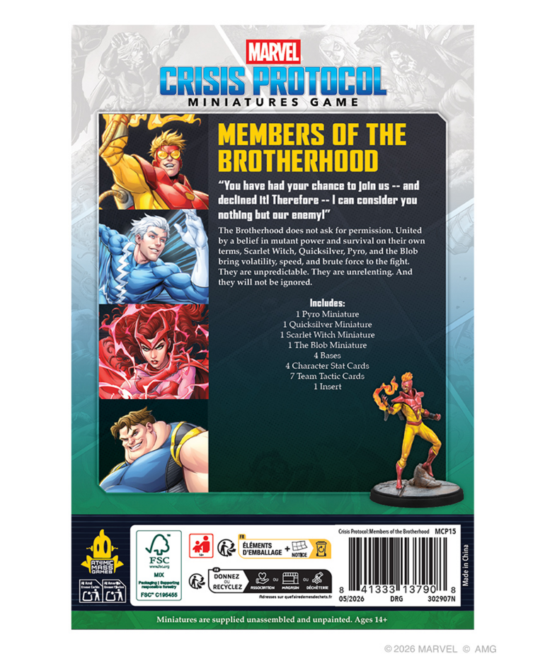Atomic Mass Games - AMG PRESALE Marvel: Crisis Protocol - Members of the Brotherhood Affiliation Pack 09/18/2026