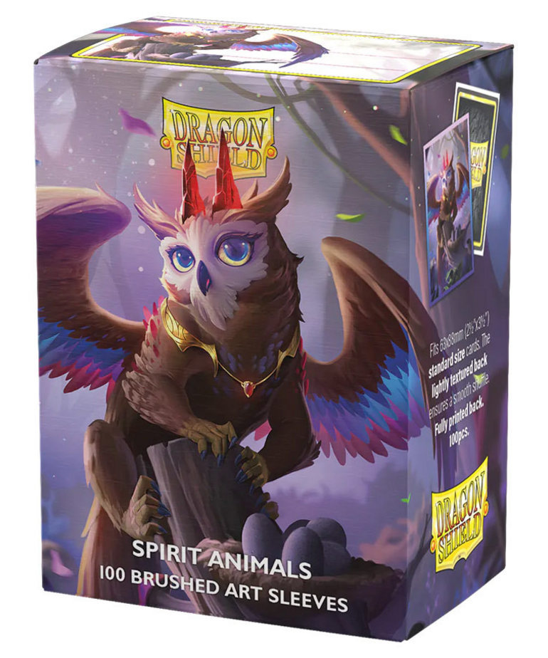 Arcane Tinmen - ATM Dragon Shield - Brushed Art Sleeves - Spirit Animals - The Dragowlis (100)