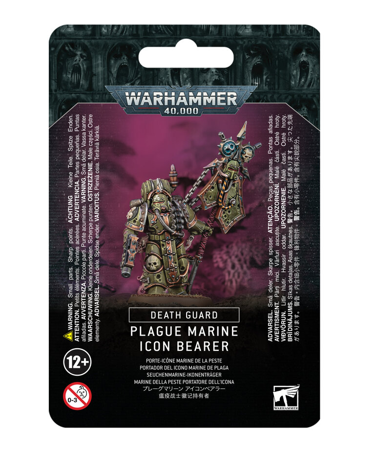 Games Workshop - GAW Warhammer 40K - Death Guard - Plague Marine Icon Bearer