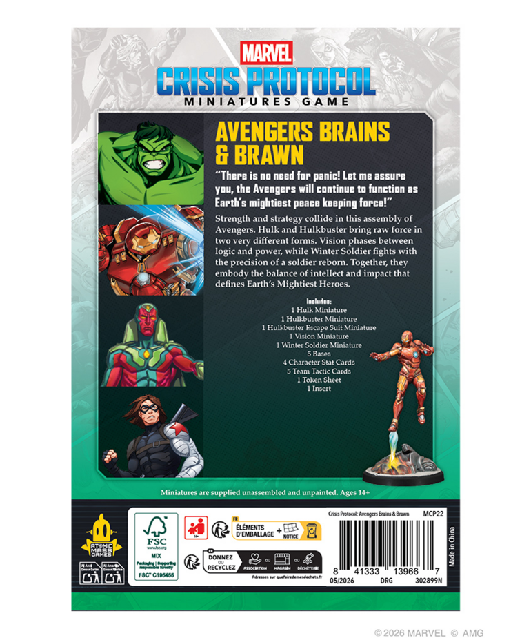 Atomic Mass Games - AMG PRESALE Marvel: Crisis Protocol - Avengers Brains & Brawn Character Pack 10/09/2026