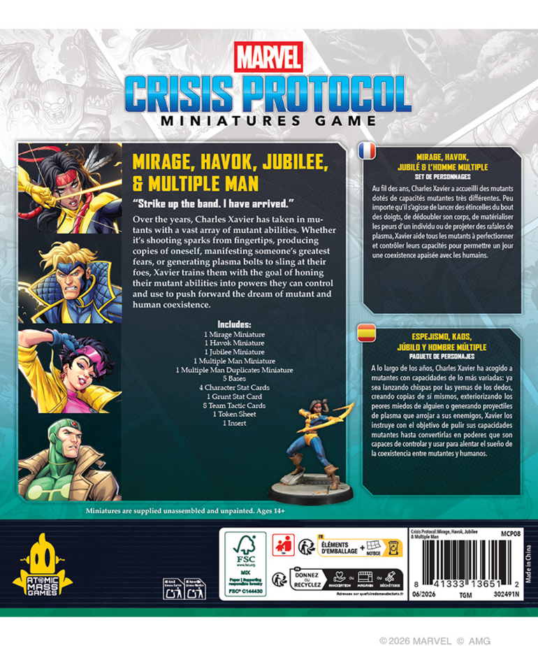 Atomic Mass Games - AMG PRESALE Marvel: Crisis Protocol - Mirage, Havok, Jubilee & Multiple Man Character Pack 10/30/2026
