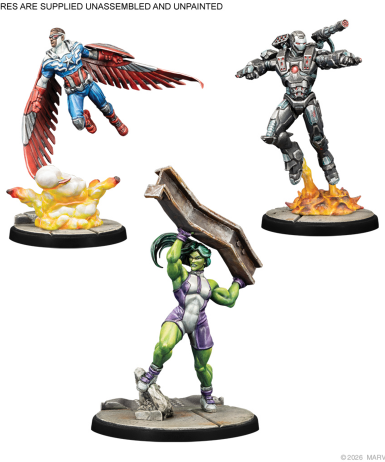 Atomic Mass Games - AMG PRESALE Marvel: Crisis Protcol - Captain America & The Avengers Character Pack 10/23/2026