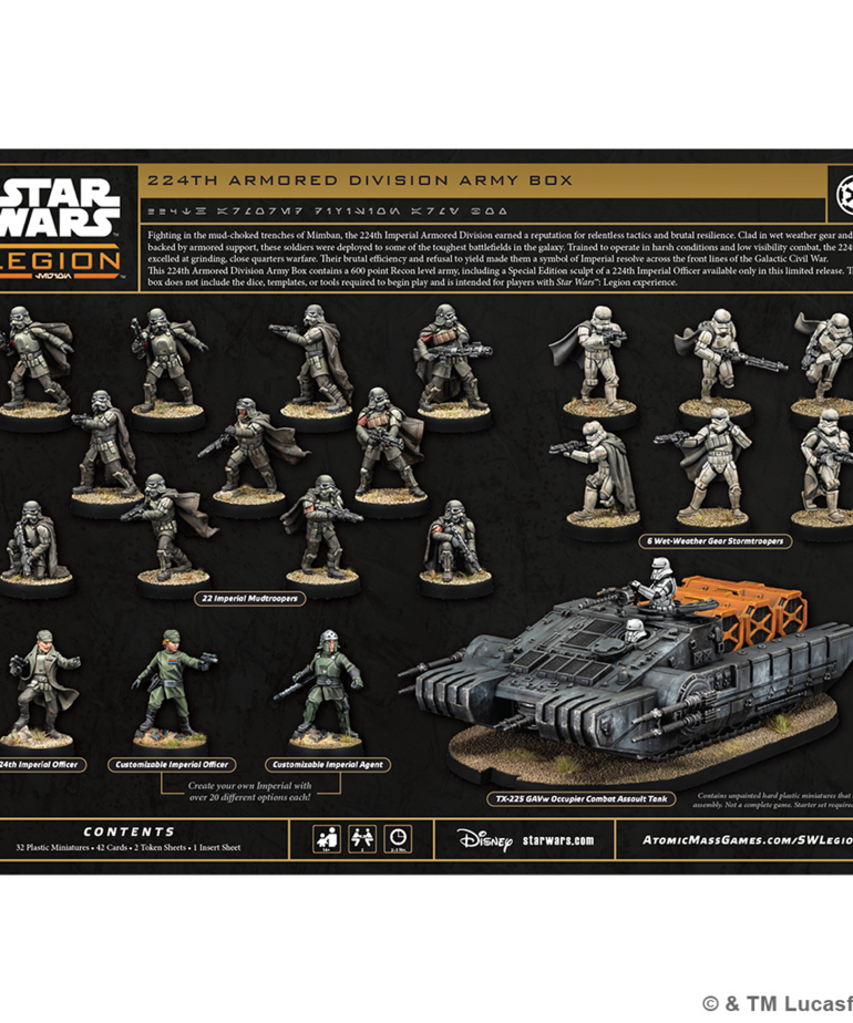 Atomic Mass Games - AMG PRESALE Star Wars: Legion - 224th Armored Division Army Box 11/27/2026
