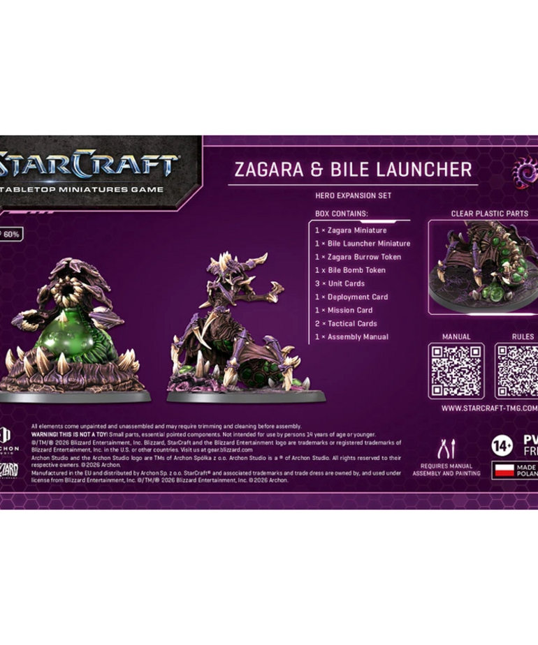 Archon Studio - ACH PRESALE StarCraft The Miniatures Game - Zerg - Zagara & Bile Launcher 11/00/2026