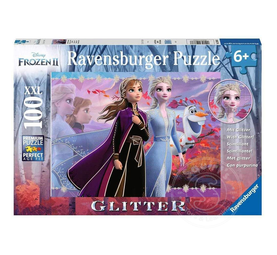 Ravensburger Frozen II Strong Sisters Glitter Puzzle 100pcs XXL