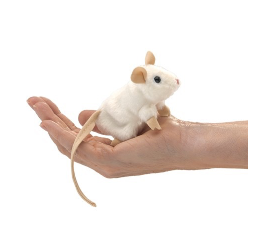 Folkmanis White Mouse Finger Puppet