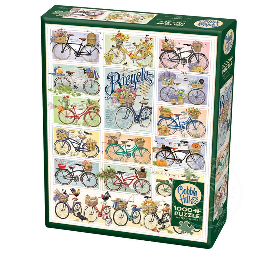 FINAL SALE - Cobble Hill Bicycles Puzzle 1000pcs
