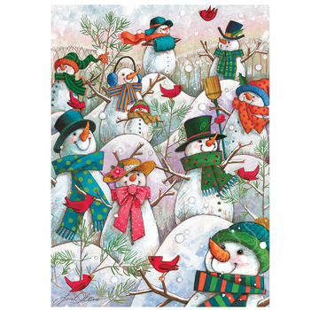Cobble Hill Puzzles Cobble Hill Hill of a Lot of Snowmen Puzzle 500pcs