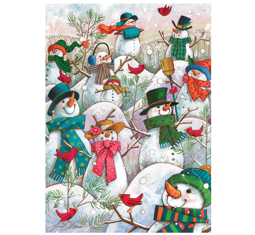 Cobble Hill Hill of a Lot of Snowmen Puzzle 500pcs