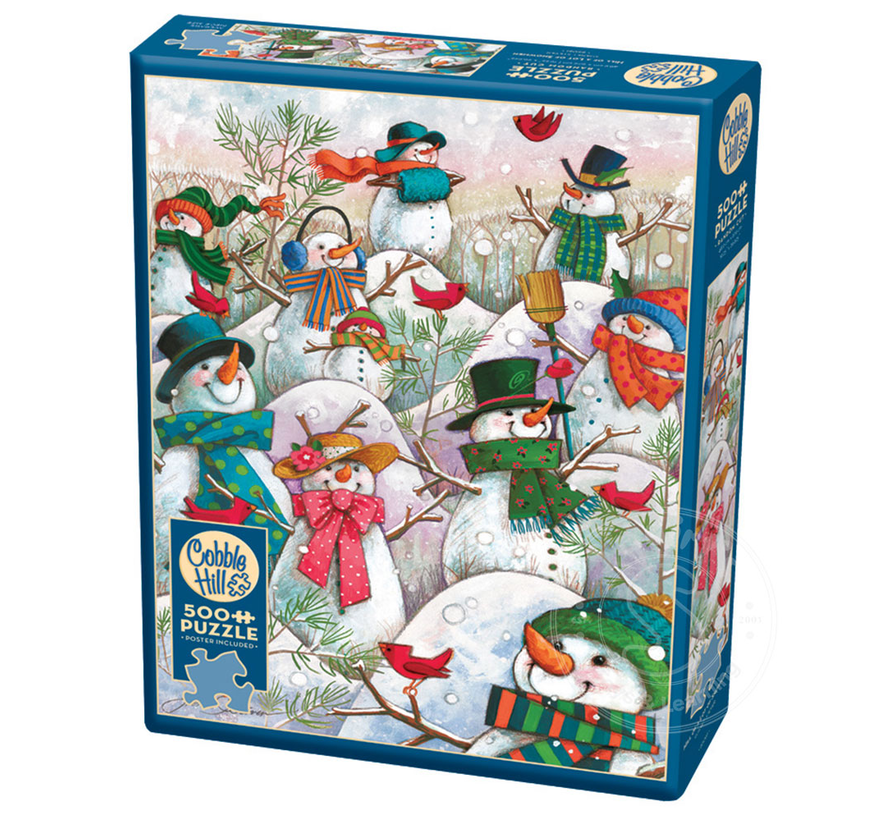 Cobble Hill Hill of a Lot of Snowmen Puzzle 500pcs