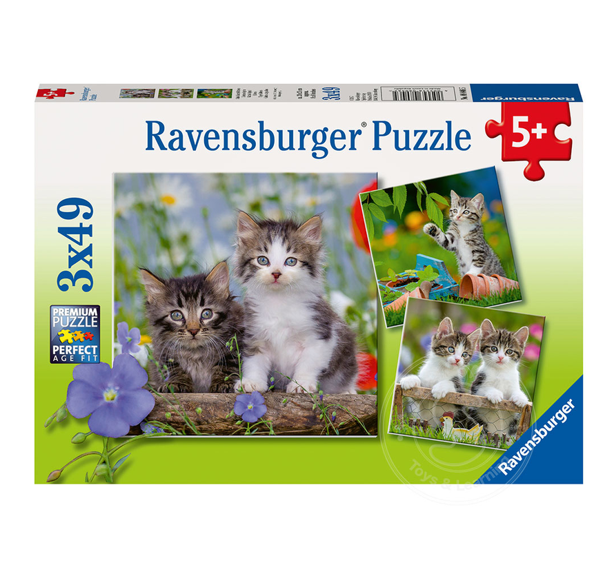 Ravensburger Cuddly Tiger Kittens Puzzle 3 x 49pcs