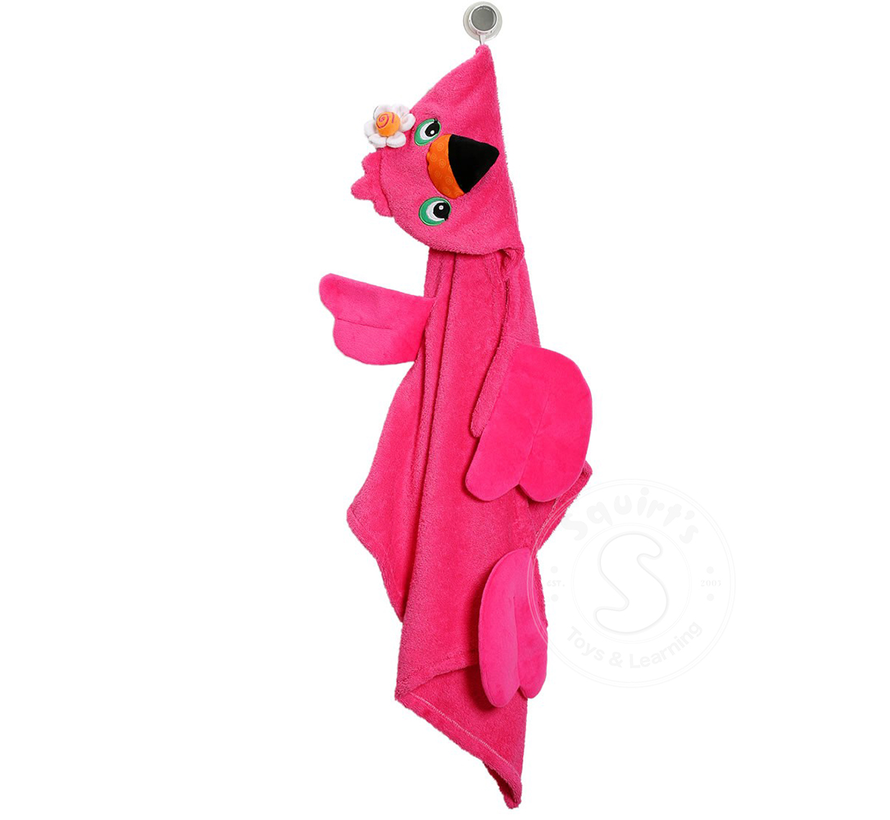 Franny the Flamingo Toddler Hooded Towel (2+)