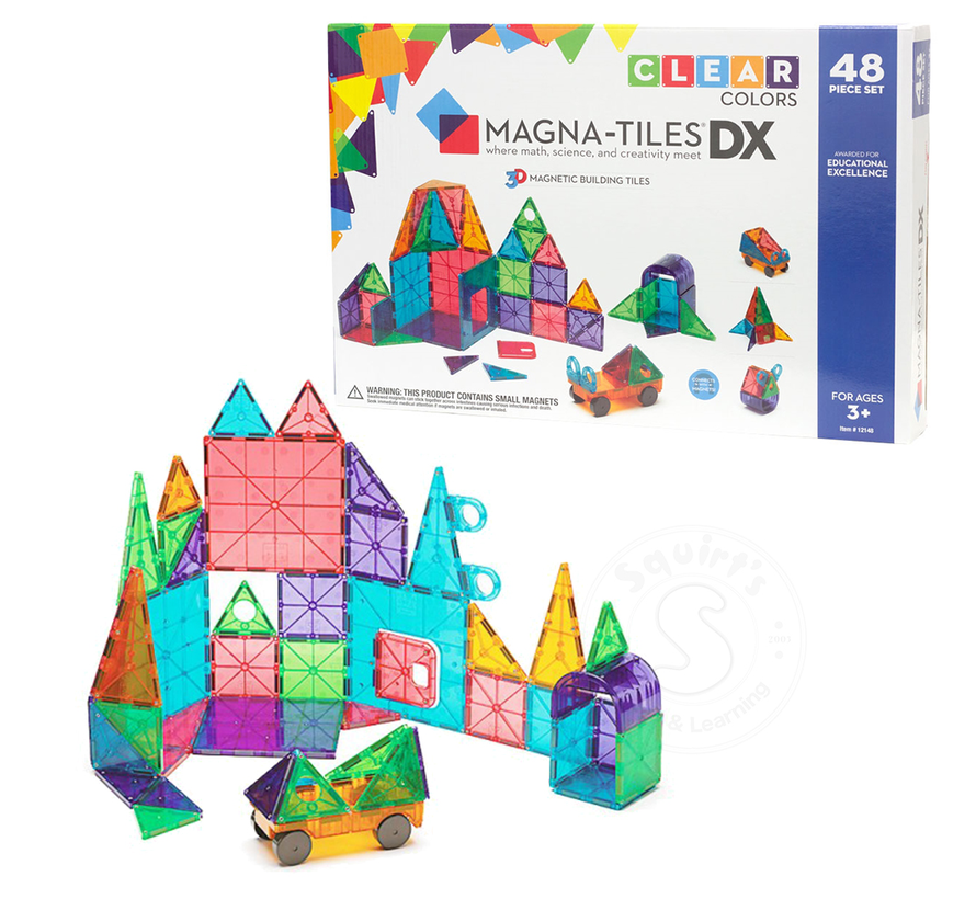 Magna-Tiles® Clear Colors 48 Piece Deluxe Set