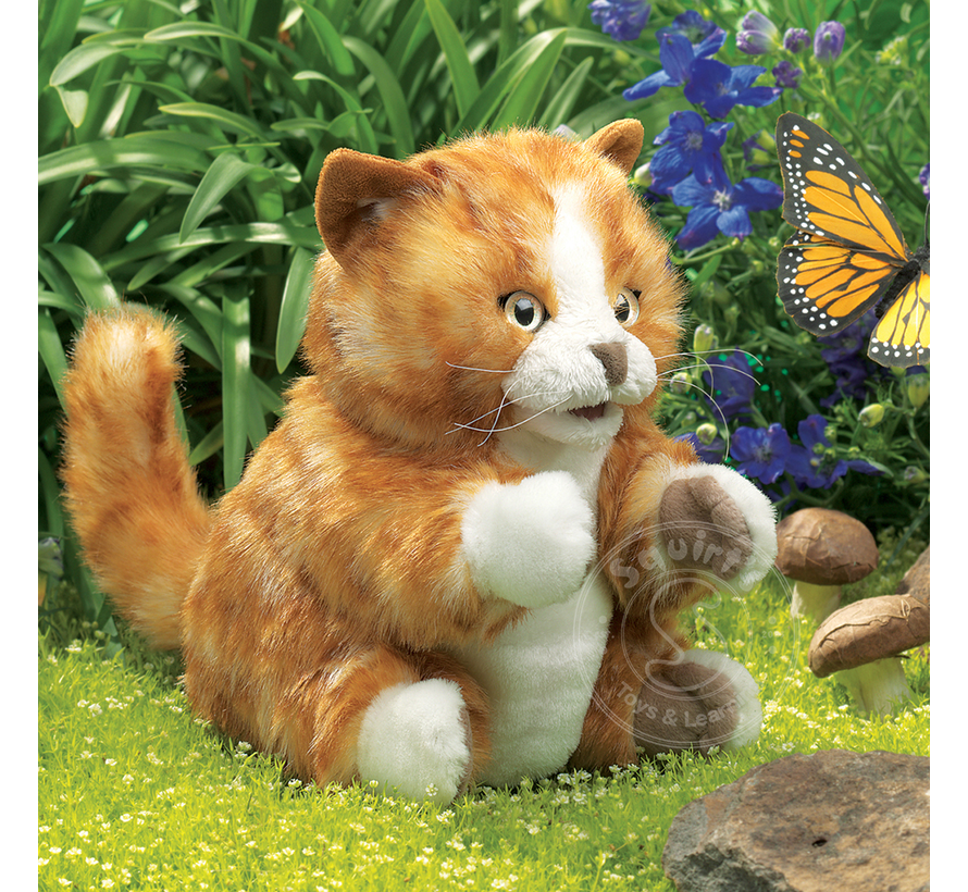 Folkmanis Orange Tabby Kitten Puppet
