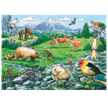 Cobble Hill Puzzles Cobble Hill Rocky Mountain Wildlife Tray Puzzle 35pcs