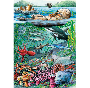 Cobble Hill Puzzles Cobble Hill Life in the Pacific Ocean Tray Puzzle 35pcs