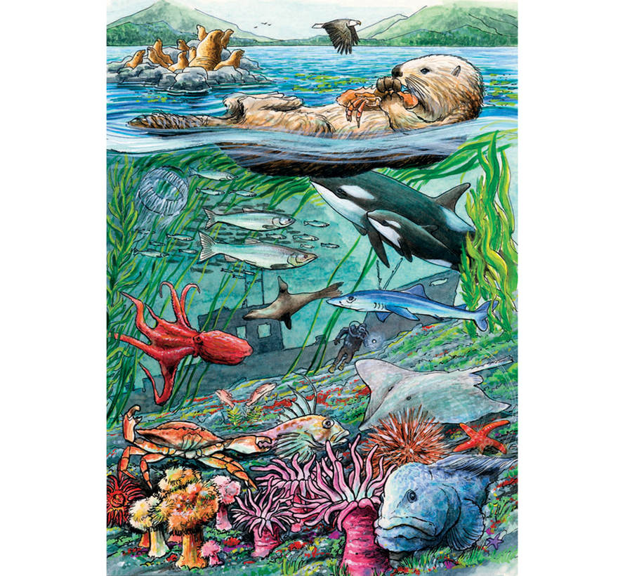 Cobble Hill Life in the Pacific Ocean Tray Puzzle 35pcs