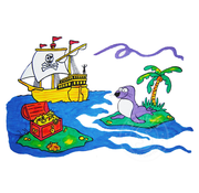 Artburn Pillow Case Painting Kit - Pirate Treasure Chest