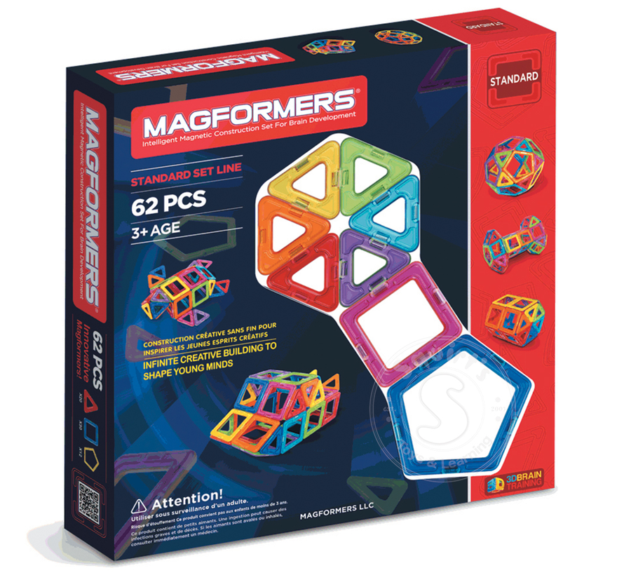 Magformers Standard Magnetic Building Set 62pcs