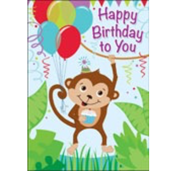 Monkey Birthday Card