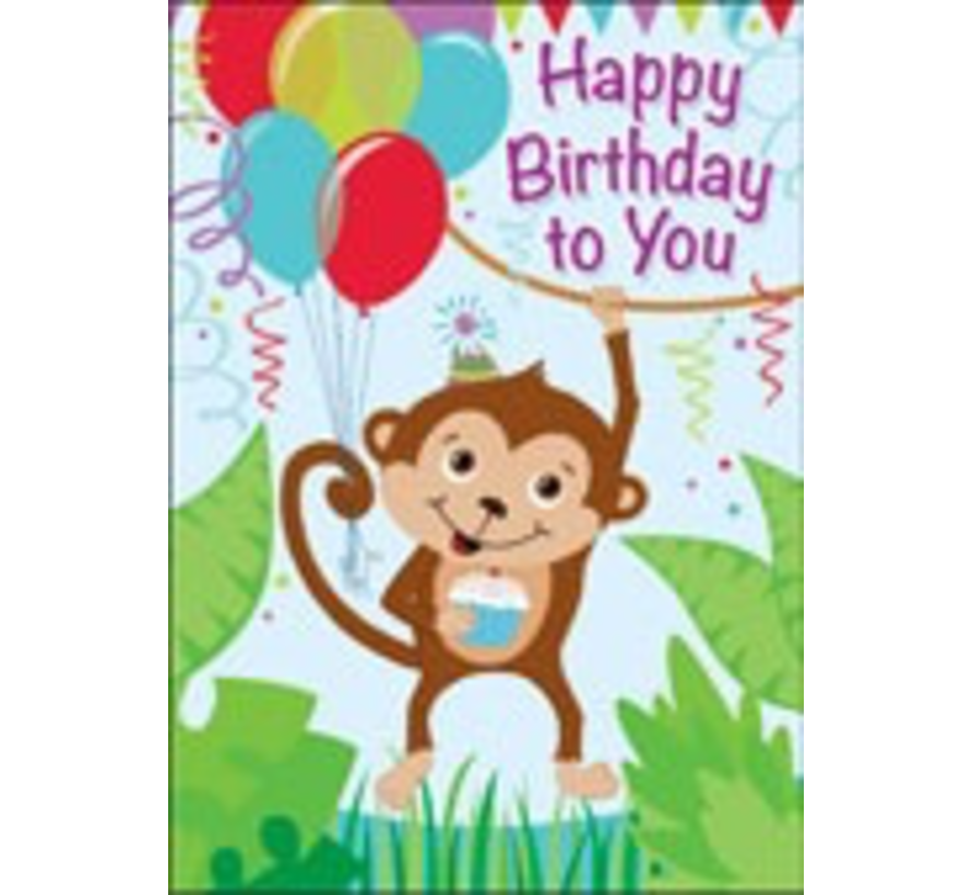 Monkey Birthday Card