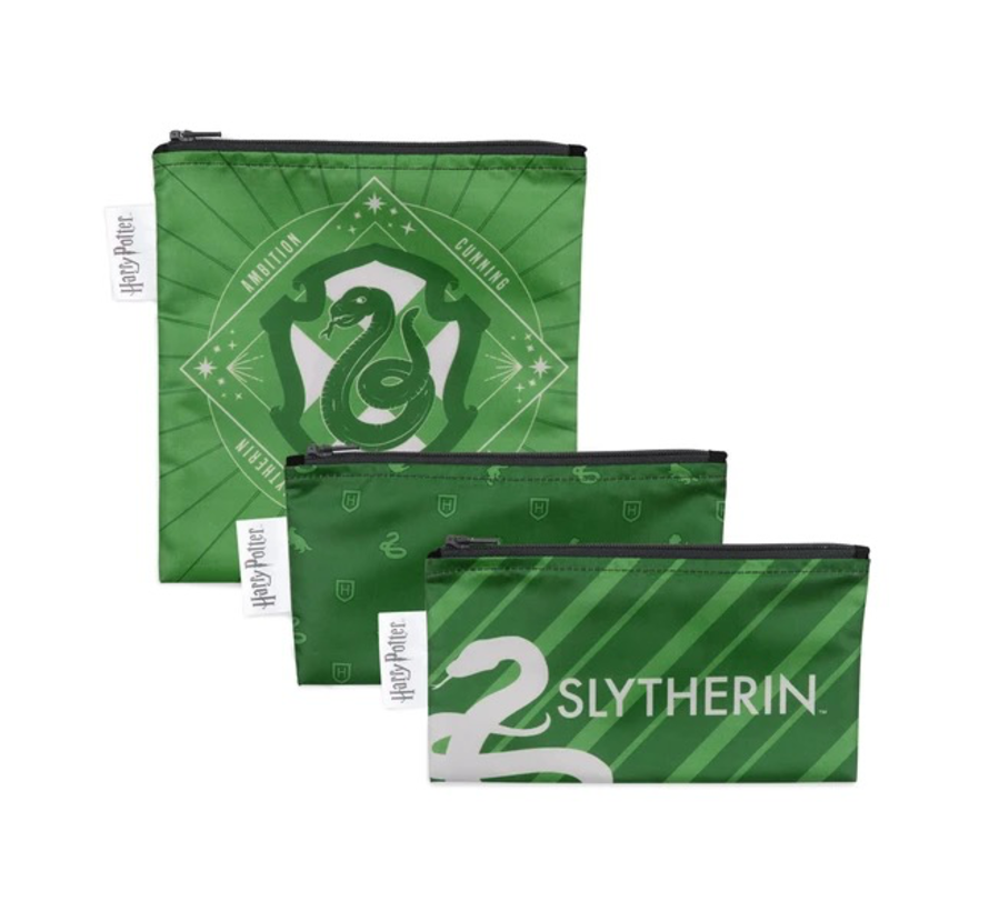 FINAL SALE Bumkins Reusable Snack Bags 3 pack Harry Potter Slytherin™
