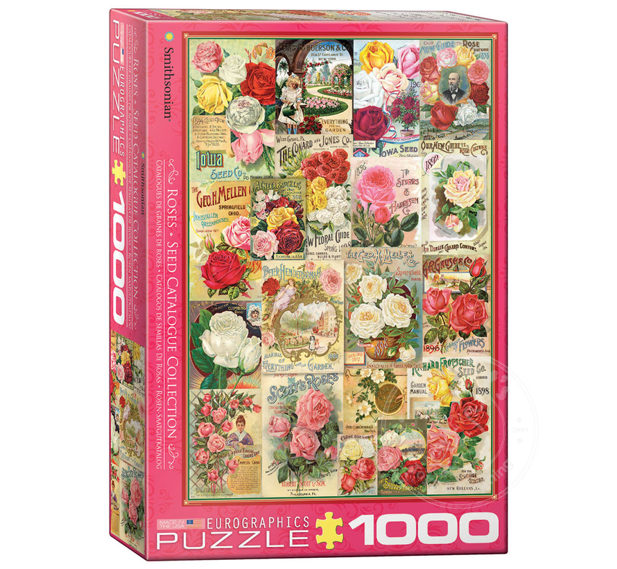 Eurographics Roses Seed Catalogue Covers Puzzle 1000pcs