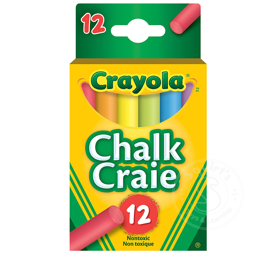 Crayola Coloured Chalk, 12ct