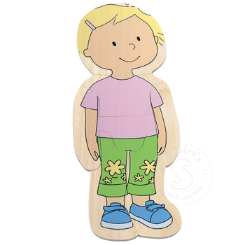 Hape Your Body Puzzle Girl, 5 Layer Puzzle