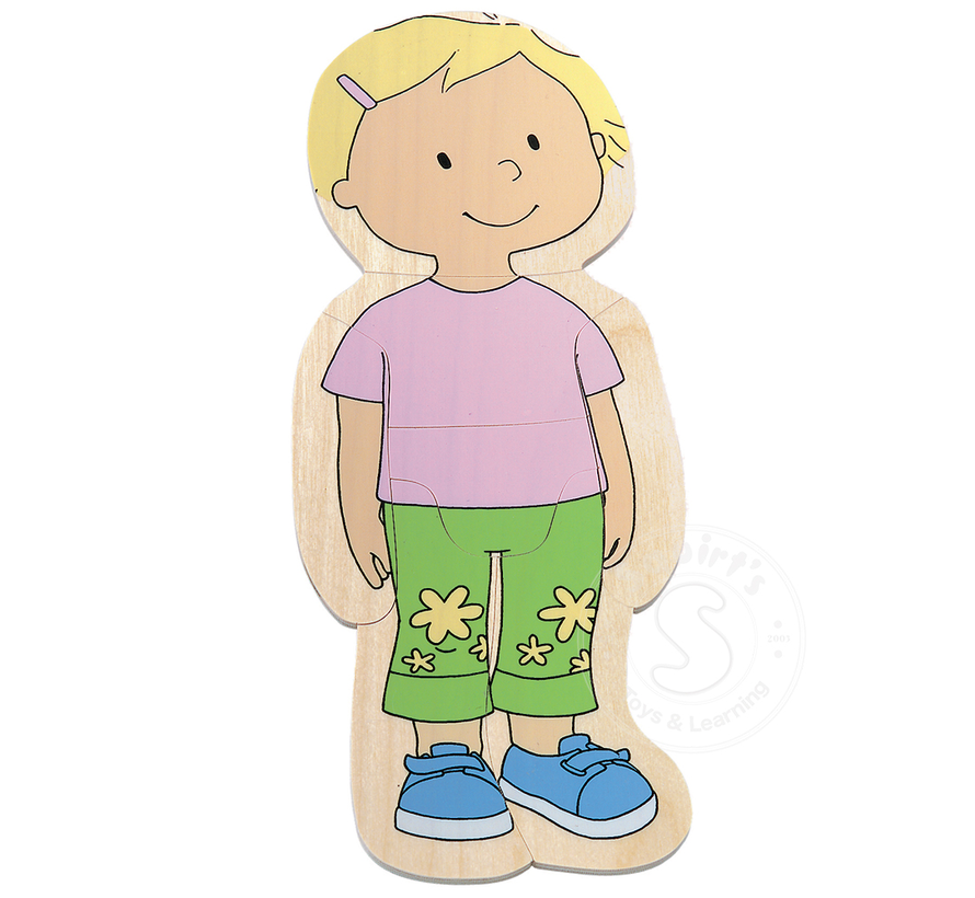 Hape Your Body Puzzle Girl, 5 Layer Puzzle