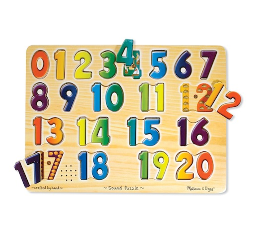 Melissa Doug Numbers Sound Puzzle Squirt S Toys Learning Co
