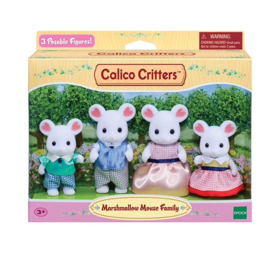 Calico Critters Marshmallow Mouse Family