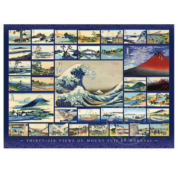 Cobble Hill Puzzles FINAL SALE - Cobble Hill Thirty-Six Views of Mount Fuji by Hokusai Puzzle 1000pcs