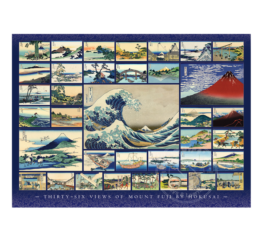FINAL SALE - Cobble Hill Thirty-Six Views of Mount Fuji by Hokusai Puzzle 1000pcs